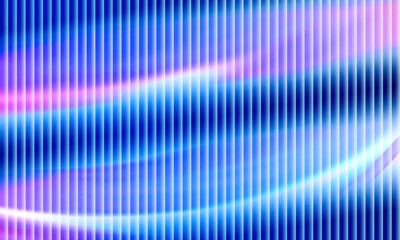 Radiant smooth flowing fusion with fluted glass texture and glowing ribbed vertical stripe transitions