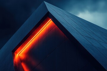 Futuristic technology interface displays circular data visualization with glowing orange accents and detailed graphical elements