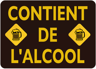 contient alcool biere chope binouze mousse humour panneau