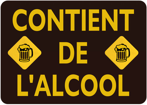 contient alcool biere chope binouze mousse humour panneau
