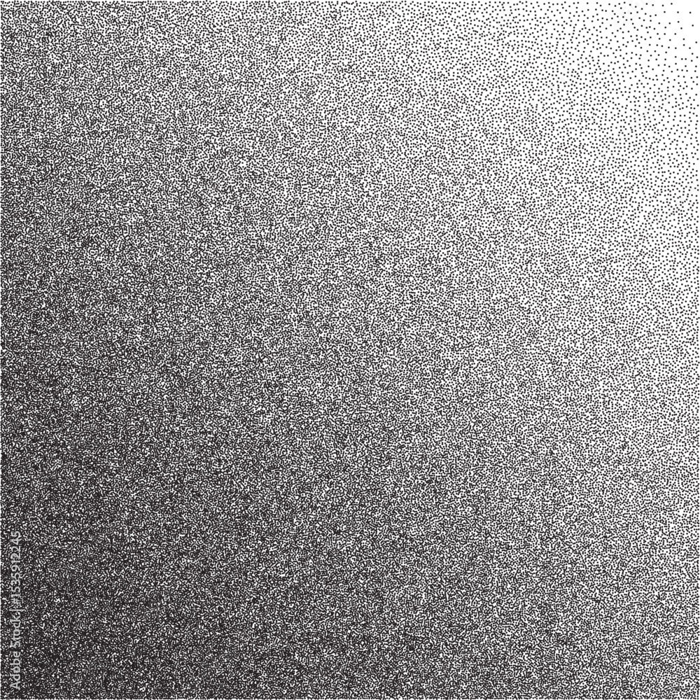 Poster noise dot grain background of dotwork gradient halftone pattern. vector illustration