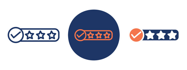 set of colored pixel perfect Rating icon 3, 1 silhouette, 1 unexpanded, Thumbs up rating icon for approval and positive feedback.