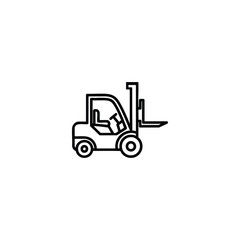Naklejka premium Forklift Silhouette Outline Icon
