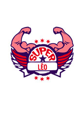 leo super logo muscle bras prenom