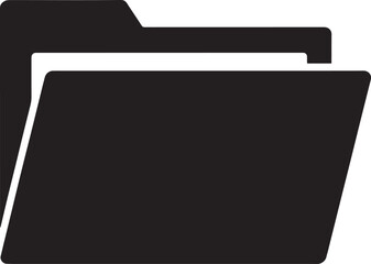 Minimalist open folder icon representing data storage organization and document management