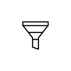 Sales Funnel Stages Monochrome Icon