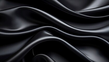 Fototapeta premium Luxurious black silk drapes