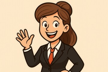 Friendly 3D animated female character with crossed arms displaying confidence and approachability