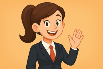 Friendly 3D animated female character with crossed arms displaying confidence and approachability