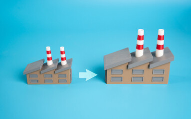 Growth and expansion of the factory. Investments in an industrial enterprise, its growth and...