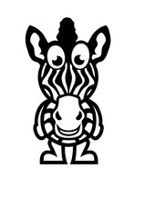 zebre rigolo personnage animaux cartoon