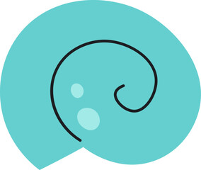 Abstract Spiral Shell Drawing