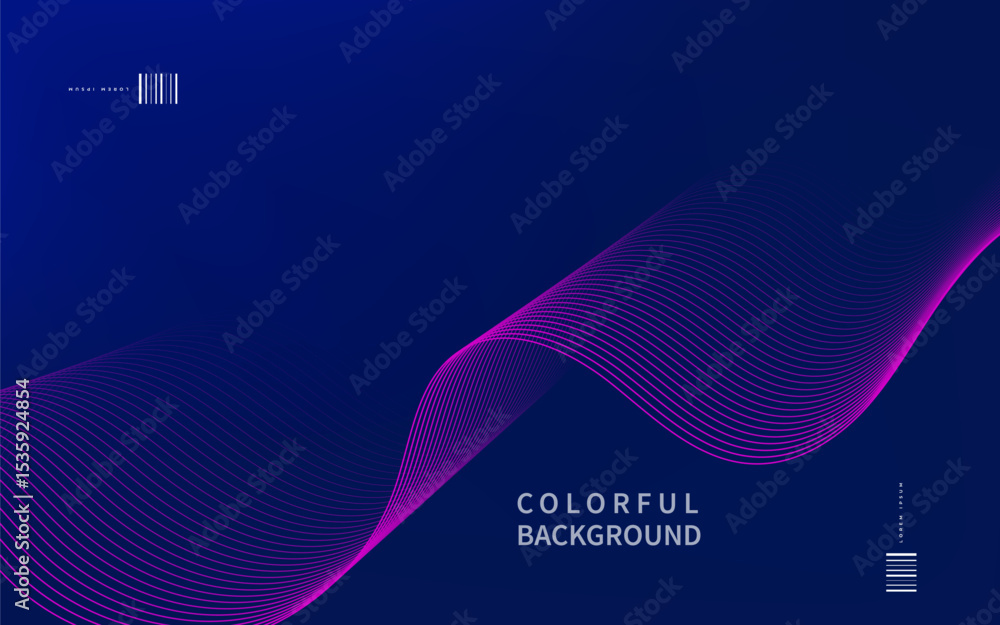 Poster abstract gradient background blue ,wave line effect,simple design. minimalist background. for busine