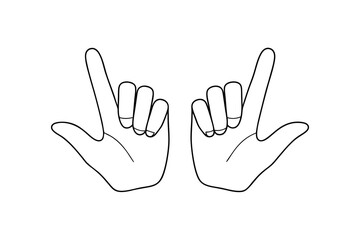 Two hands forming a continous-line heart shape gesture