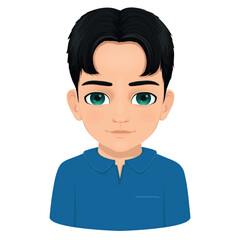 cute boy face or portrait