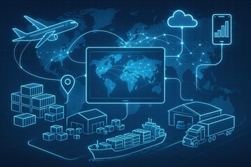 Global Supply Chain Logistics Network with International Shipping and Distribution Management