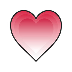 Red gradient heart symbol