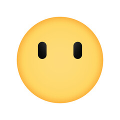 Blank face emoji with no mouth