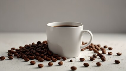 Aromatic Coffee Rich Brew and Roasted Beans