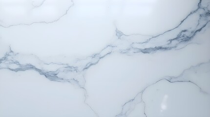 Crisp glacier white marble etched with steel-blue and graphite veins in fractal formations