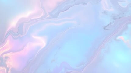 Iridescent pearl white marble with shifting hues of blue and violet under light, featuring thin translucent veining 