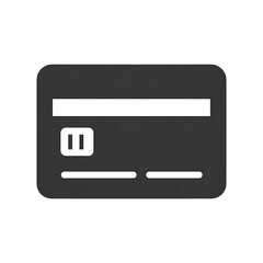 Ubatuba/sp - brasil a simple gray credit card icon with white stripes and rounded edges on a black background image view on transparent background