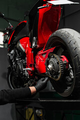 Chain tuning improves torque delivery and rear performance. Chain tensioning at motorcycle...