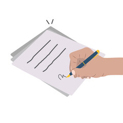 Signing Hand Icon Vector Design.