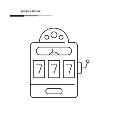 Slot Machine Icon Vector Design.