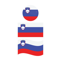 Slovenia Flag Icon Set Vector Design. 