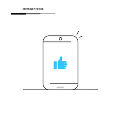 Smartphone and Like Icon Vector Design. 