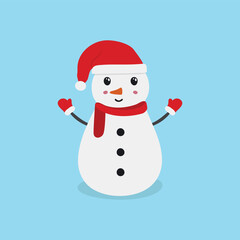 Snowman Icon Vector Design.