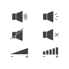 Sound And Volume Icon Set Vector Design.