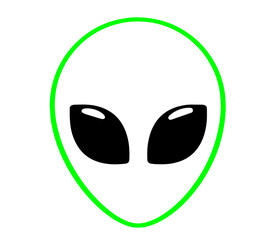 Cute Alien Green Face with Shiny Eyes, Extraterrestrial Character, Sci-Fi, UFO Theme, Communication in Unknown Language, Space Exploration, Fantasy Creature, Intergalactic Contact, Adorable Space Bein