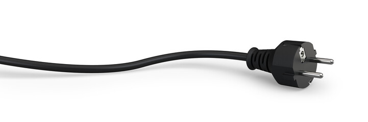 Electric plug on white background, 3d illustration