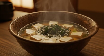 Close-up of a bowl of miso