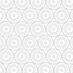 Monochrome Geometric Floral Inspired Vector Pattern