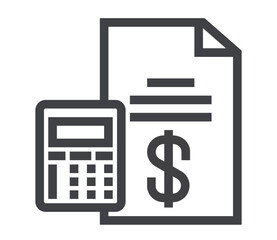Finance count calculator business start up isolated icon. Vector flat graphic design illustration