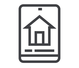 Online rent searching isolated icon concept. Vector flat graphic design illustration