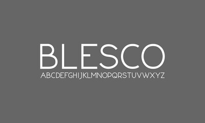 Sans serif typography font vector. Modern clean regular character set. Creative alphabet simple typeface. Digital letter type style. Logo art banner poster flyer billboard text graphic design