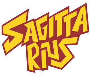 Sagitarius Zodiac Lettering Sticker