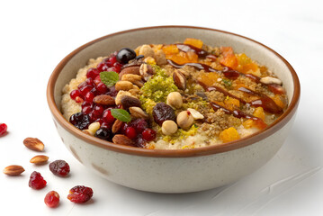 Traditional Turkish Dessert Ashura – Authentic Aşure with Nuts, Grains & Dried Fruits