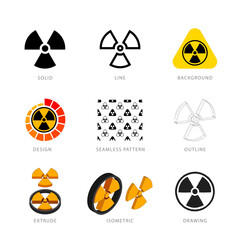 Each radioactive warning icon has its own creative design, and each design can meet the needs of different jobs.