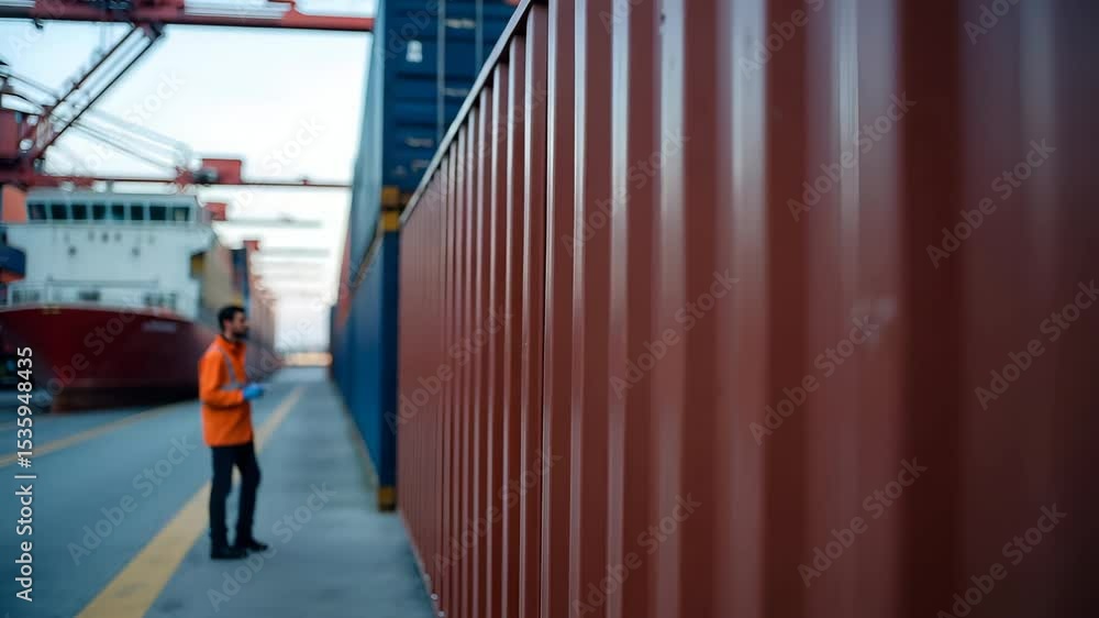 Poster shipping coordinator organizing container loading for shipping from asia to us ports optimizing cons