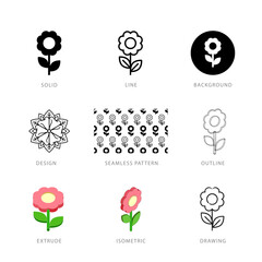 Each flower icon has its own creative design, and each design can meet the needs of different jobs.