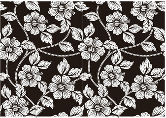 The black and white floral motif is very inspiring for Indonesian batik motifs.