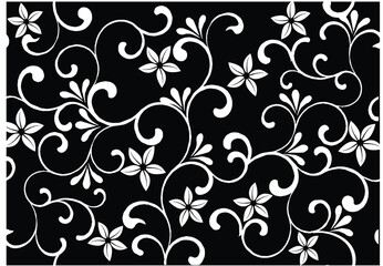The black and white floral motif is very inspiring for Indonesian batik motifs.