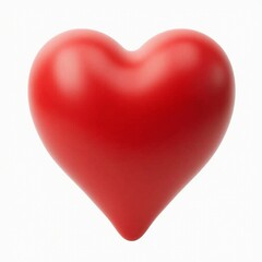 Matte red heart with simple smooth finish.