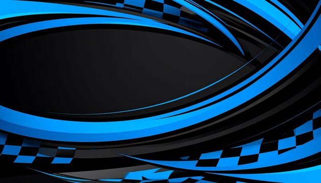 Abstract blue and black checkered pattern - perfect for art exhibitions