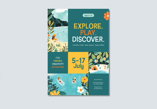 Kids Summer Camp Flyer Layout
